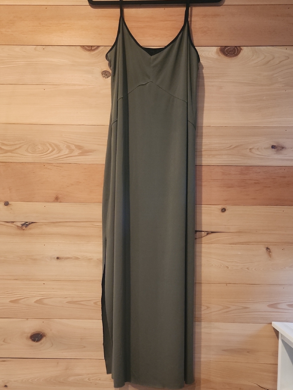 Vero Moda Olive Green Slip Maxi Dress